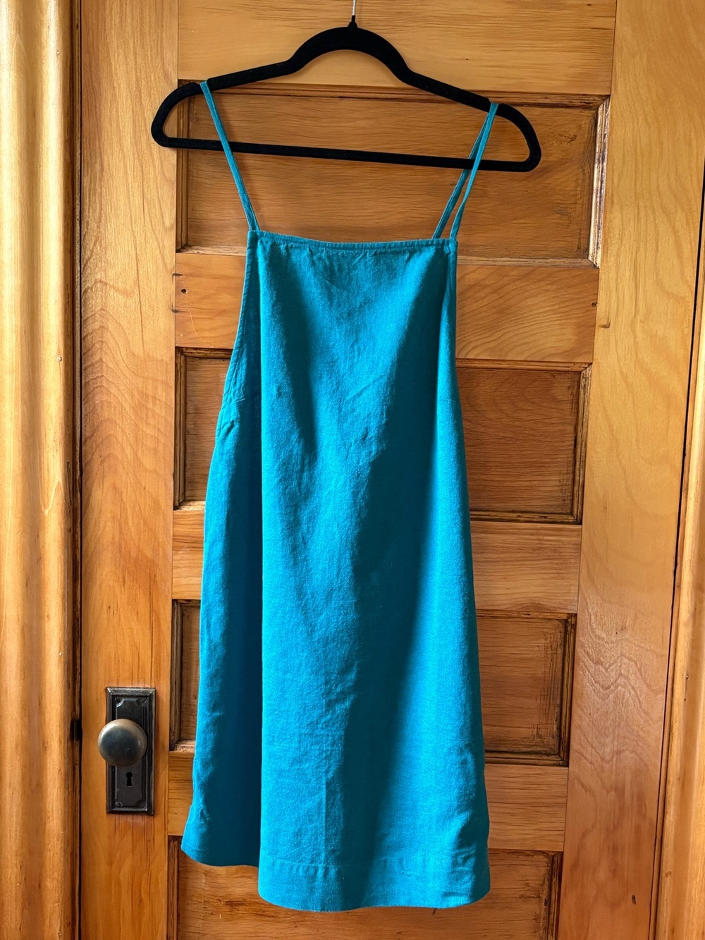 Free People Teal Linen/Cotten Mini Dress NWT
